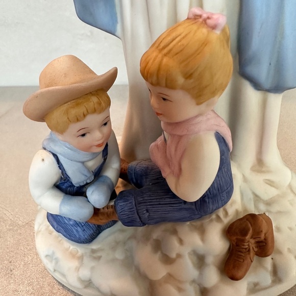 Vtg 1999 Denim Days Figurine GUARDIAN ANGEL #8822 Home Interiors EXCELLENT HOMCO - Picture 5 of 7